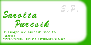 sarolta purcsik business card